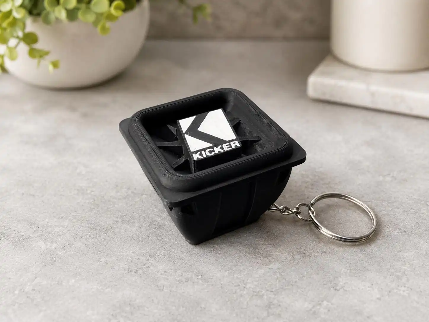 Kicker L7 Subwoofer Keychain | Basshead Car Audio Gift product photo