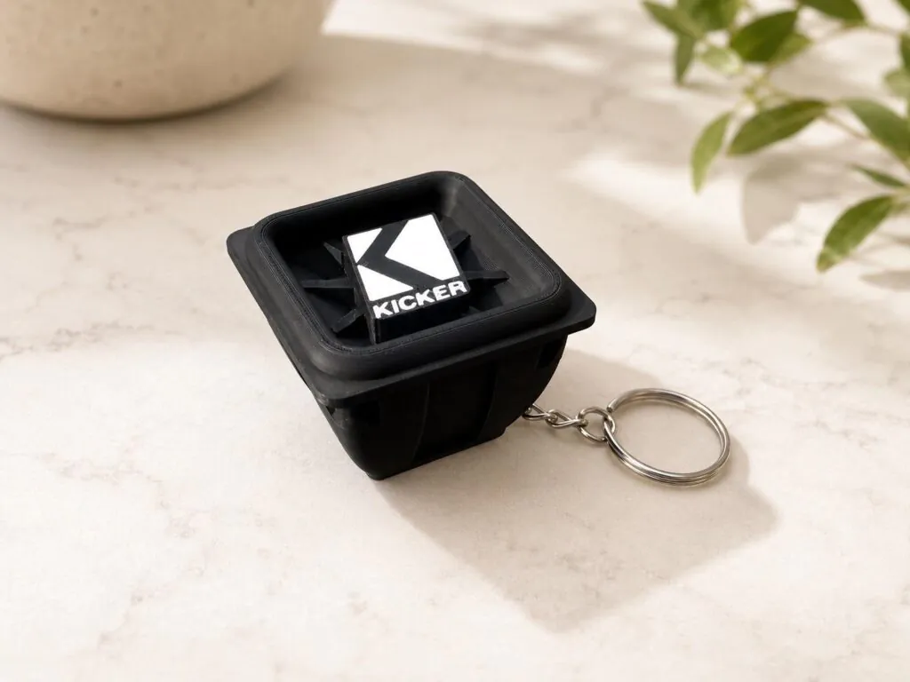 Kicker L7 Subwoofer Keychain | Basshead Car Audio Gift product photo