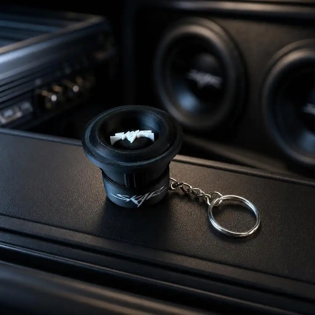 Skar EVL-8 Subwoofer Keychain | Basshead Car Audio Gift product photo